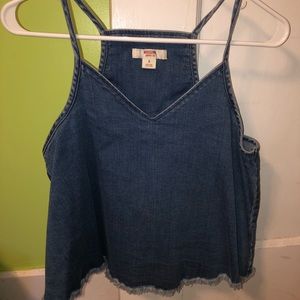 Denim Crop Tank